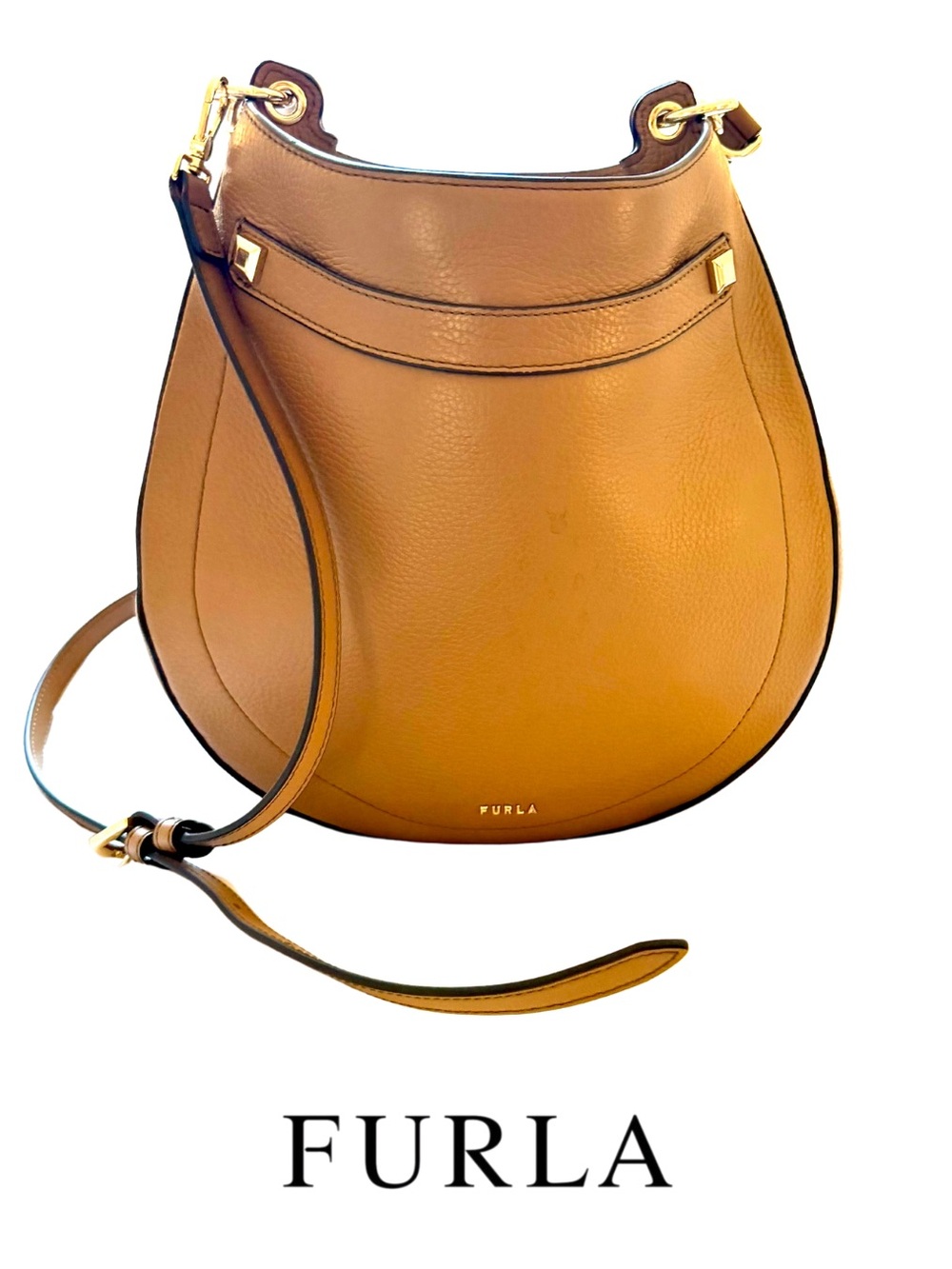 Furla - Afrodite, Shoulder & Crossbody Bag in Caramello Brown, Like New